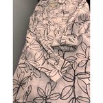 Cynthia Rowley  WhtBlk Long Sleeves Floral Print Collared Chest Pocket Buttonup M Photo 4