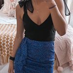 Urban Outfitters Blue Leopard Print Mini Skirt  Photo 0