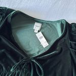 Maeve  Velvet Babydoll Top, Dark Green - NWT size Medium Photo 5