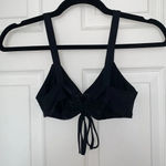 Princess Polly  Black Ruched Swim Top Photo 1
