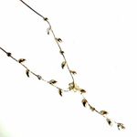 Silver Tone Rhinestone Lariat Necklace ✨ Floral Drop Bridal Style Photo 4