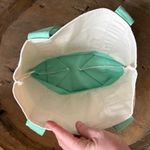 Trader Joe's pastel mini canvas reusable mint green tote bag NEW with tags Photo 4
