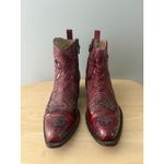 Mark Nason Red Leather Boots Womens 6 Ankle Roses Rocker Vero Cuoio Italy Boho Photo 1
