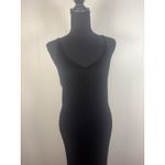 Abercrombie & Fitch  Ribbed‎ Midi Dress Ivory V-Neck Tank Sweater Slit Size S Photo 2