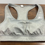 FILA  Women's Solid Pullover Lined Racerback Sports Bra Gray Size Medium Photo 0