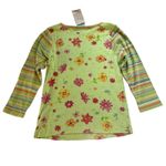 Fresh Produce 90s Y2K Floral Stripe Long Sleeve Top NWT Medium Cotton DEADSTOCK Photo 4