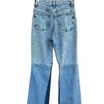 ZARA  Mid-Rise Wide Leg Contrast Seamless Side Wash Jeans Photo 11