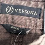 Versona  Modern Flare Brown Wash Boho Western Jeans Photo 4