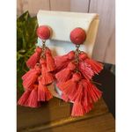 Coral pink multi mini tassel earrings Pink Photo 2