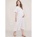 Hatch The Carolina Dress White Size 1 Small‎ Maternity Cotton Midi Boho Wedding Photo 3