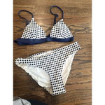 ONIA Danni Triangle Bikini Top And Button in Blue Shadow Size XS Photo 3