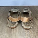 Pikolinos Womens 8 Valarta Sandals Leather T Strap Flower Brown Covered Toe Photo 4