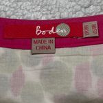 Boden USA Boden Green & Pink Abstract Print Cotton Midi Skirt Side Zip Size 4 EUC Photo 5