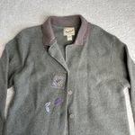 Woolrich Womens NEW Vintage  Small Wool Embroider Cardigan Button Sweater Pocket Photo 2