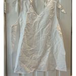 Liz Claiborne Linen Cotton Blend Top Women XL White Beach Travel Cruise Sheer Photo 3