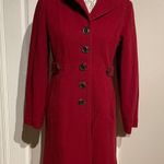 Fleet Street LTD Wool Peacoat collar button fit bodice Vintage Sz S Red Photo 0