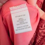 NWT Ryan Michelle Pink Eyelet Lace Long Sleeve V Neck Mini Dress size medium Photo 6