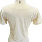 Snidel Cropped Top Pearl Appliqué Beige Size M Size M Photo 6