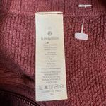 Lululemon  Call Me Cozy Wrap Womens OS Red Cotton Yak Blend Full Zip Sweater Cape Photo 3