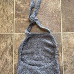 SKIMS  Cozy Knit Halter Bra Top Smoke Size S/M Photo 5