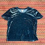 Arizona Jeans ARIZONA JEAN CO BLUE CRUSHED VELVET TEE SHIRT Photo 0