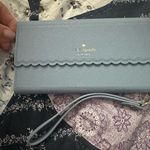 Kate Spade  Light Blue Scalloped Wristlet Photo 1