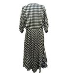 CCC Vintage Black White Gingham Checkered Midi Dress Button Front Elastic Cuffs Size undefined Photo 1