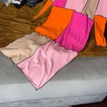 Eloquii New Anya Patchwork Colorblock Bodycon Dress in Pink & Orange Photo 4