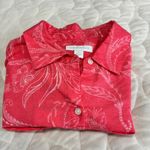 Charter Club Floral Button Down Shirt Pink White Linen Cotton Blend Womens S Photo 5