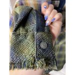Free People  Anneli Plaid Shirt Jacket Women's XS Boho Grunge Shacket Green Earth Photo 5