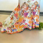 Didier Parakian Floral Art Printed Flowy Maxi Dress | Boho Gypsy Vintage Size M Photo 8