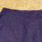 To The Max || Dark blue denim pencil skirt with front design. Photo 1