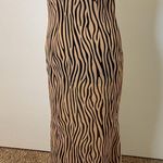 Nasty Gal 14. Zebra Print Cowl Neck Swim Coverup - Brown and Black Size 6 Photo 8