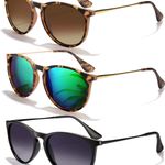 Sunglasses Womens Men Polarized UV Protection Trendy Vintage Retro Round Mirrored Lens Sunglasses For Women Photo 0