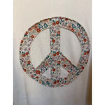 easel  Oversized Peace Patch Terry Knit Top in Oatmeal Size S Photo 4