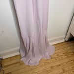 Halston Heritage NEW  Side-Slit Flounce Gown Hushed Vio‎ Purple Dress Maxi NWT 0 Photo 6