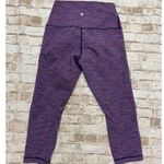 Lululemon Wunder Under Crop II Roll Down Diamond Jacquard Space Dye Luon Size 6 Photo 0