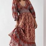 Free People Golden Hour Border Bohemian Maxi Dress Size S Photo 0