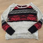 Free People  Snow Angel Pullover Boho Aztec Sweater Size Small Photo 0