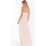 Show Me Your Mumu NWOT SMY MuMu Shannon One Shoulder Formal Dress Maxi‎ Size XS Dusty Blush Crisp Photo 2