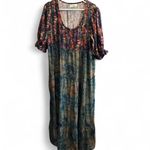 Natural Life 🌸  Collette Tiered Maxi Dress – Navy/Turquoise Floral (L) 🌸 Photo 7