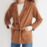 Madewell Knit Corduroy Redford Blazer XXS Brown Jacket Photo 0