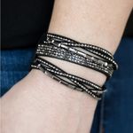 Paparazzi Tough Girl Glamour Black Bracelet (3) Photo 0