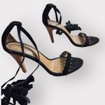 Ulla Johnson  Danielle Tassel High Heel Stiletto Sandals Black Women's Sz 38/US 8 Photo 1