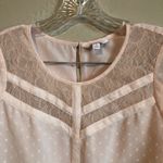 Candie's  Blush Pink Lace Heart Sleeveless‎ Blouse Photo 5