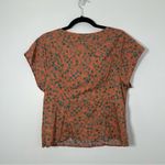 Madewell  Amari Twist Detail Floral Blouse Sunset Haze Size 10 Photo 2