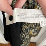 ZARA  Metallic Thread Printed Midi Dress Black Gold Balloon Sleeves Size Medium Photo 5