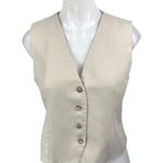 ZARA  Women's Beige Sleeveless V Neck Button Up Casual Blouse Vest Top Size S Photo 0