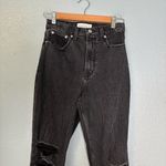 Abercrombie & Fitch W's Ultra High Rise Ankle Straight Jean Distressed Black 28 Photo 3