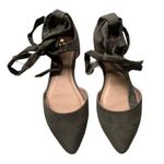 REPORT Hunter Green Tie Ankle D’Orsay Flats Size 6.5 Photo 0